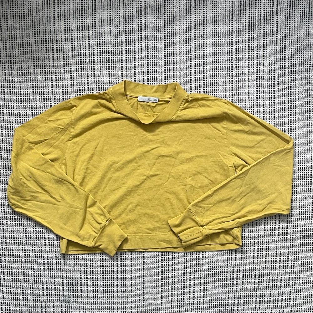 Wilfred Free XXS Mustard Yellow Kids Cropped Top